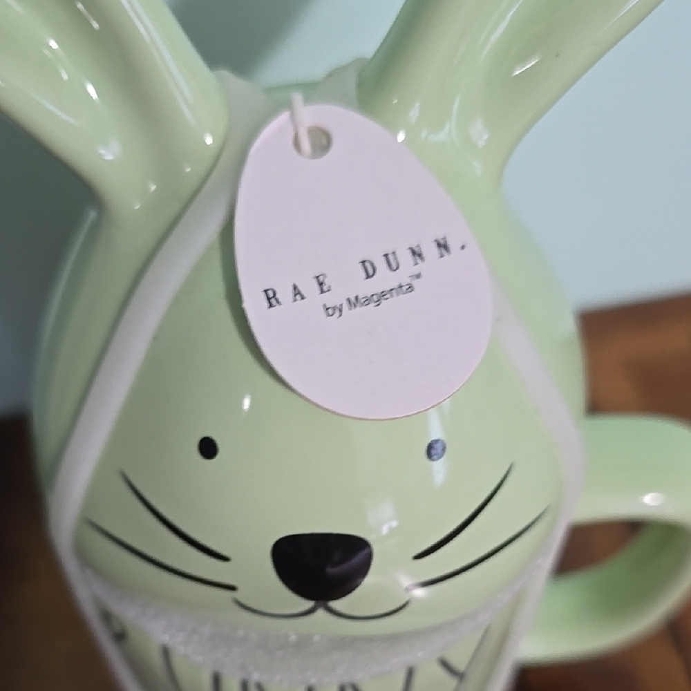 Rae Dunn Mint Bunny Kisses Mug - Picture 2 of 4